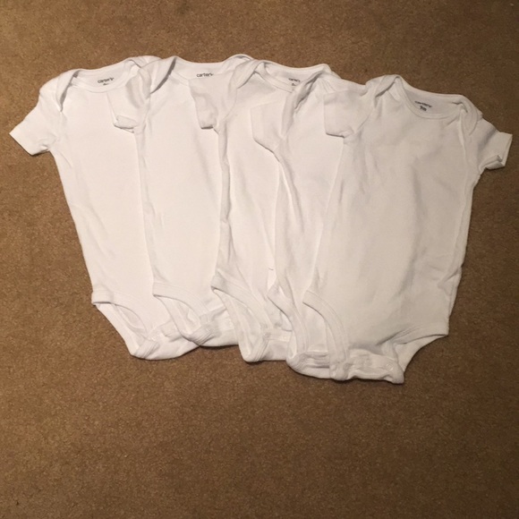 carter's white onesies